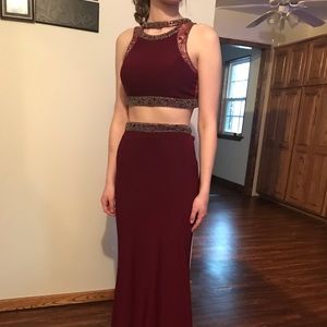 Faviana two-piece prom dress size 2